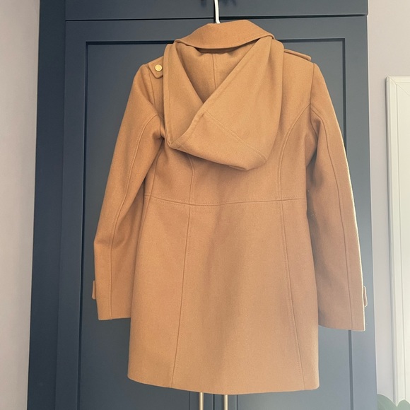 Like New Michael Kors Camel Coat with Hood - Picture 2 of 8
